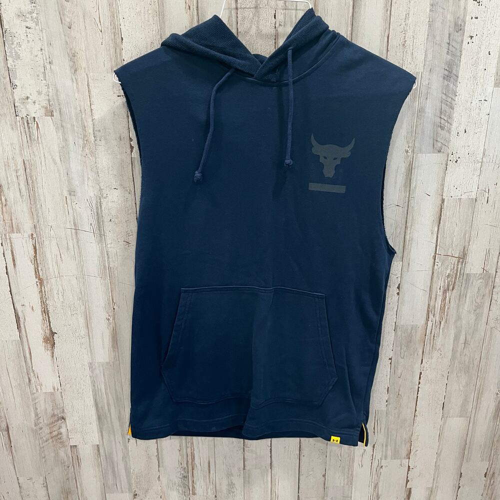Under Armour UA x Project Rock Terry Sleeveless Hoodie 345819 Men's Size S